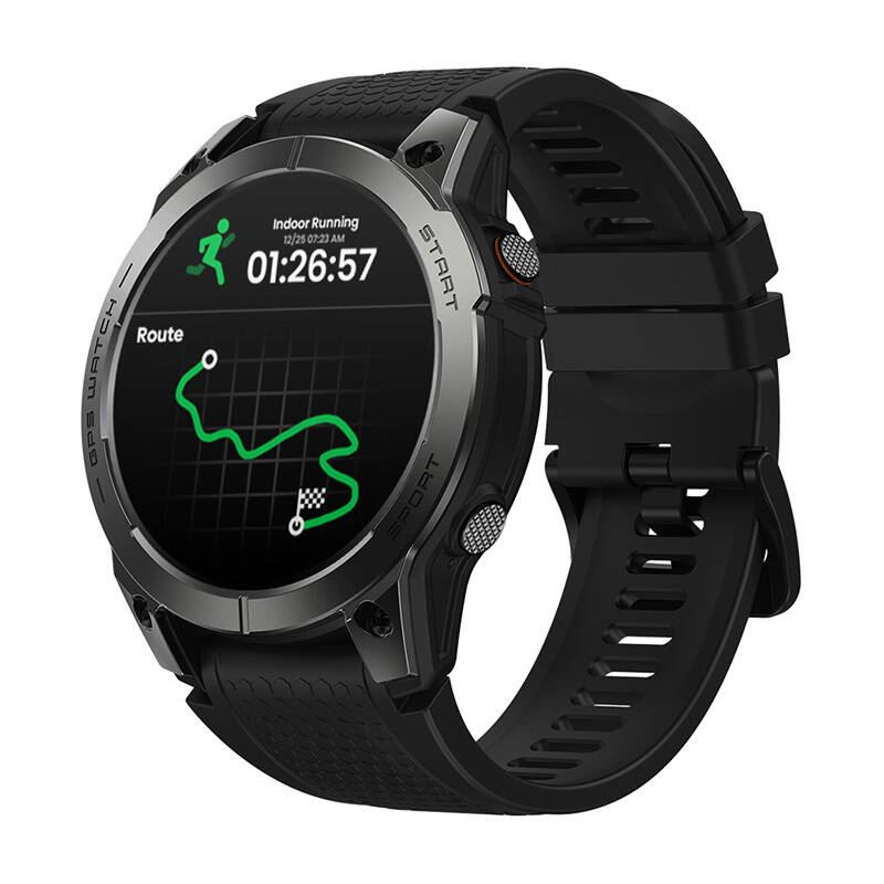 Smartwatch Zeblaze Stratos 3 Pro, Ultra HD, AMOLED, GPS, IP68, черен (Stratos 3 Pro Black)