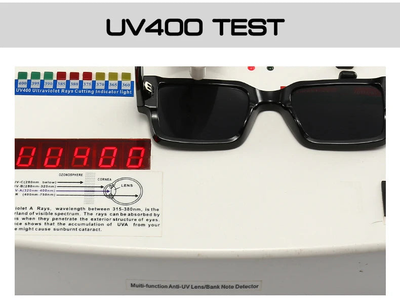 SO&EI Ins Popular Fashion Square Rivets Men Sunglasses Vintage Punk Gradient Women Trending Dark Green Sun Glasses Shades UV400