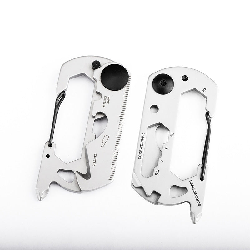 10in1 Stainless Steel EDC Card Multitool for Survival Camping & Climbing