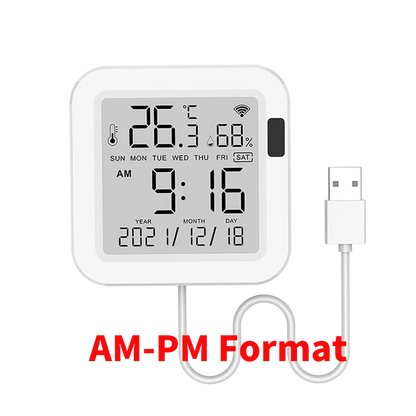 Smart Thermometer hygrometer Tuya WiFi Temperature and Humidity Sensor With Backlight APP Remote Control Work with Tuya Alexa