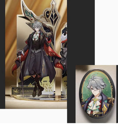 Anime Genshin Impact X Kfc Cosplay Alhaitham Kaveh Acrylic Standing Plates Badges Sent On June 30th Birthday Graduation Gift Toy