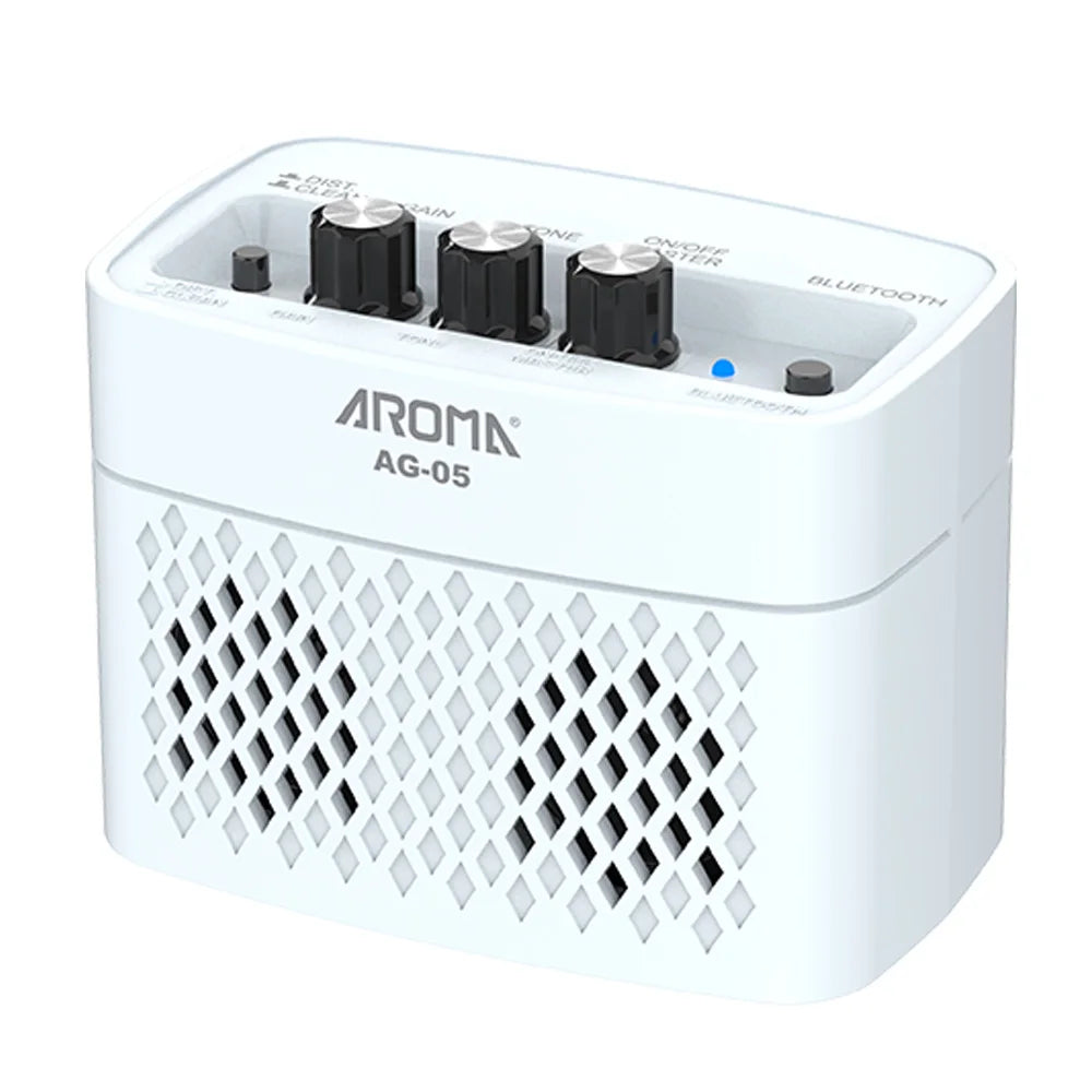 AROMA AG-05 5W Guitar Amplifier Electric Guitar Amp Speaker with Bluetooth Clean & Overdrive Channels Guitar Parts & Accessories