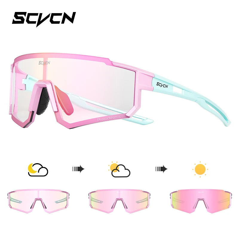 SCVCN new Outdoor Cycling Sunglasses Men MTB Bike Glasses  Sports Mountain Climbing fishing Women Bicycle Cycling UV400 Goggles