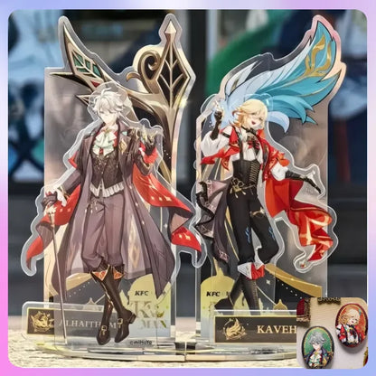 Anime Genshin Impact X Kfc Cosplay Alhaitham Kaveh Acrylic Standing Plates Badges Sent On June 30th Birthday Graduation Gift Toy