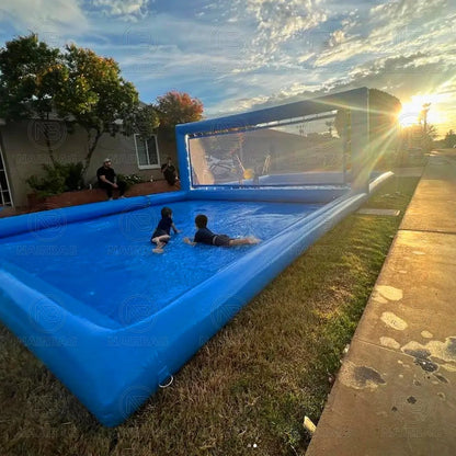 2026 inflatable Beach Volleyball Court Pool Water Play Giant Inflatable Water Volleyball Field with Air Pumpwoniu