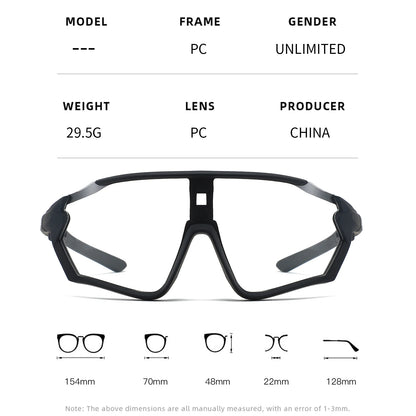 Photochromic Cycling Glasses Sports Bike Sunglasses Men Women Mtb Bicycle Eyewear Baseball Softball Sun Glasses