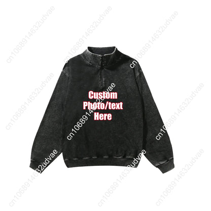 Deltarune Spamton Undertale Retro Sweatshirt Man Woman Teenager Vintage Pullover Half Zipper Sweat Shirt Custom Sleeved Tshirt