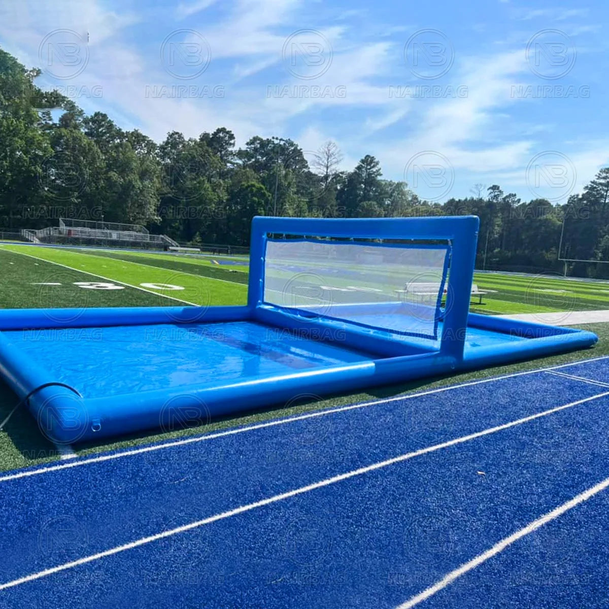 2026 inflatable Beach Volleyball Court Pool Water Play Giant Inflatable Water Volleyball Field with Air Pumpwoniu