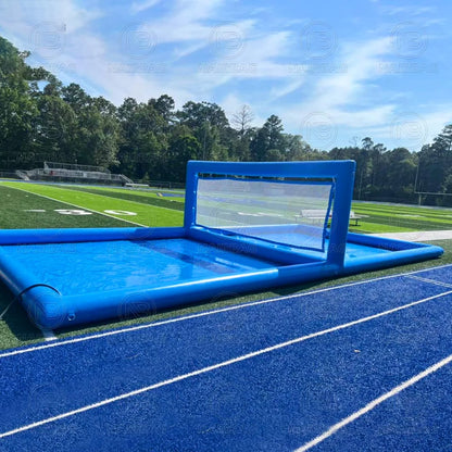 2026 inflatable Beach Volleyball Court Pool Water Play Giant Inflatable Water Volleyball Field with Air Pumpwoniu