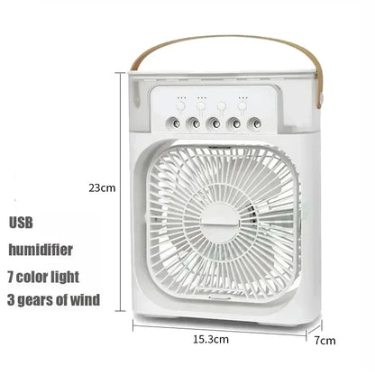 New 3 In 1 Fan AIr Conditioner Household Small Air Cooler LED Night Light Portable Humidifier Air Adjustment Fan Office Home Fan