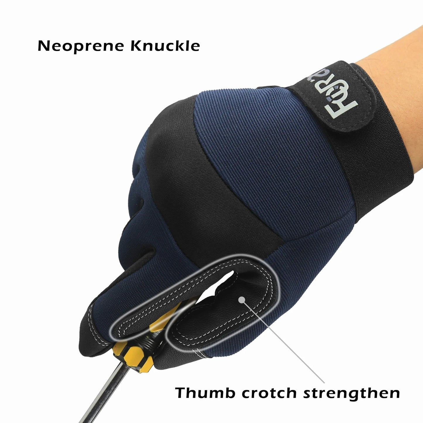 1PAIR WORK GLOVES Polyester Gloves for Auto Repair and Daily Use, All-Season - Multiuse for Mechanics and Daily Chores Unisex