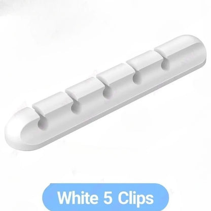 Wholesale Clips Cable Holder for MouseHeadphone Wire Organizer Cable Organizer Silicone USB Cable Winder Desktop Tidy Management