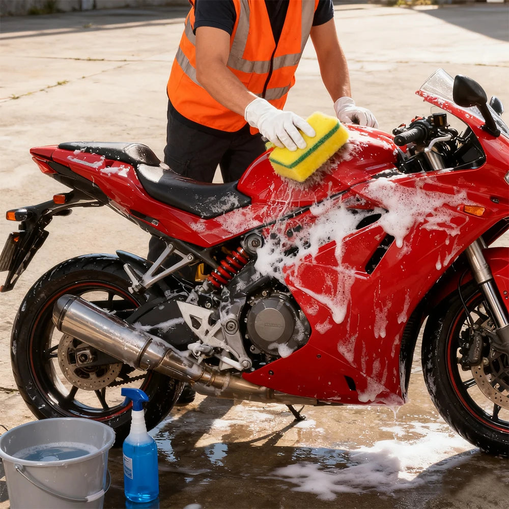 50/100pcs Magic Cleaning Sponge Double-sided Reusable Car Sponge Rag Motorcycle Cleaning Tools