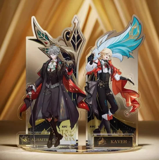 Anime Genshin Impact X Kfc Cosplay Alhaitham Kaveh Acrylic Standing Plates Badges Sent On June 30th Birthday Graduation Gift Toy