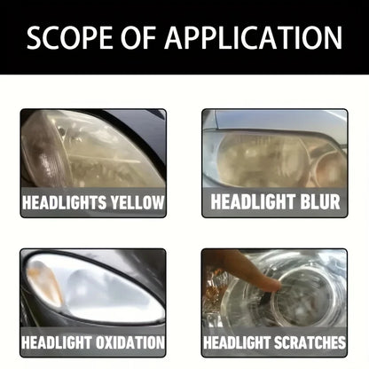 Car Headlight Restoration Polishing Headlamp Scratch Remover Repair Cleaning Paste Remove Oxidation Headlight Polish Liquid