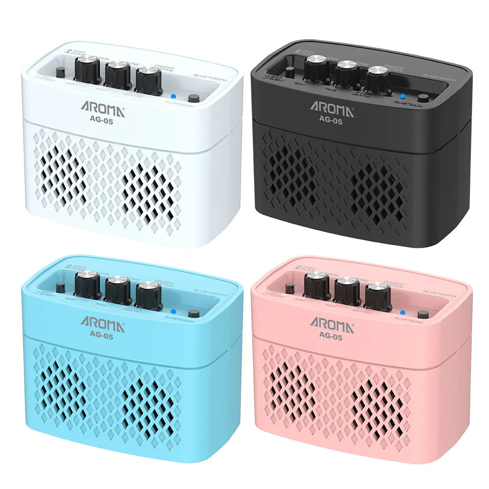 AROMA AG-05 5W Guitar Amplifier Electric Guitar Amp Speaker with Bluetooth Clean & Overdrive Channels Guitar Parts & Accessories