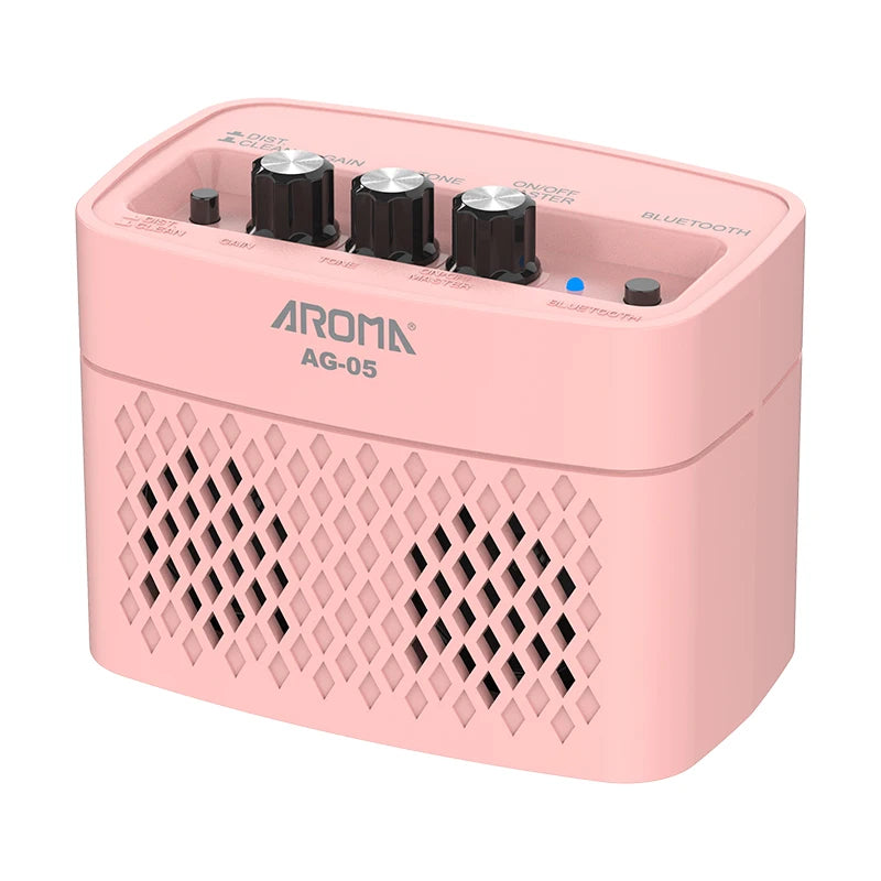 AROMA AG-05 5W Guitar Amplifier Electric Guitar Amp Speaker with Bluetooth Clean & Overdrive Channels Guitar Parts & Accessories