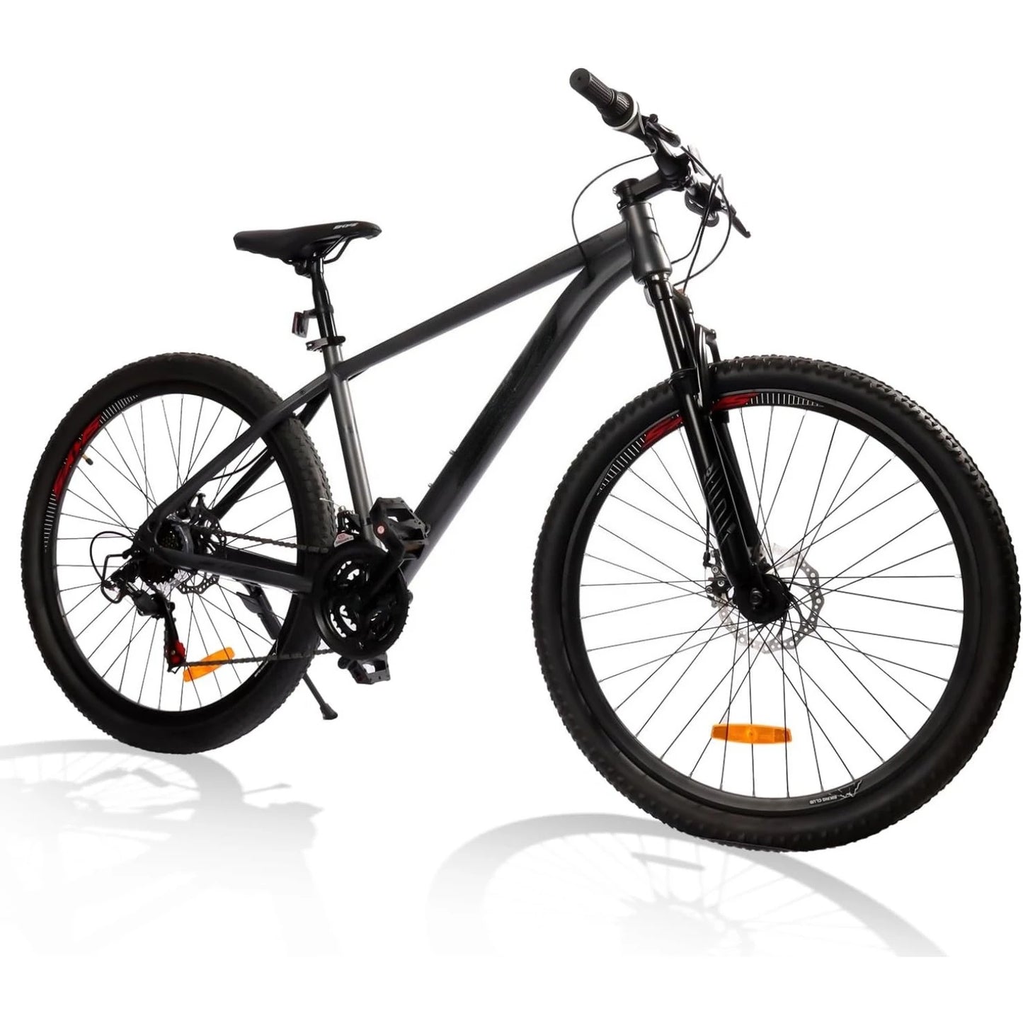YTYIN Mountain Bike 27.5" Sizes, 21-Speed Twist Shifting, Disc Brakes, Adult Bicycle with Suspension Fork,Ideal for Adventurers
