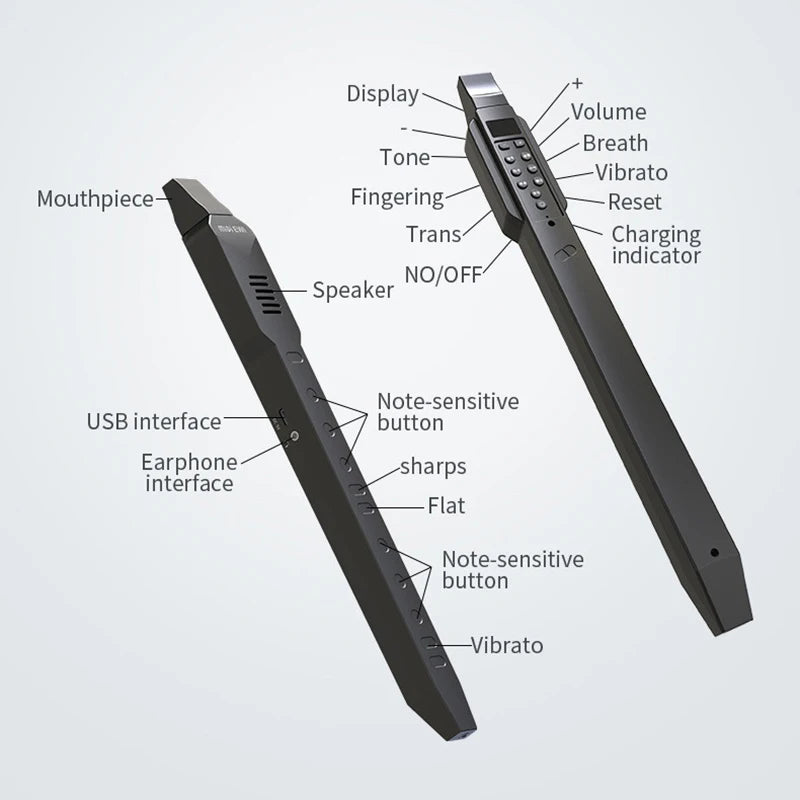 Mini Electronic Saxophone Midi Bluetooth Electric Blow Pipe Elderly People Beginner Electronic Wind Instrument Digital Saxophone