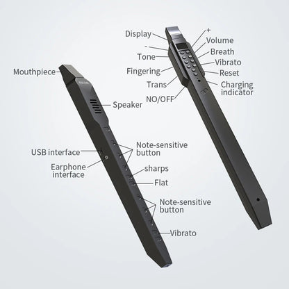 Mini Electronic Saxophone Midi Bluetooth Electric Blow Pipe Elderly People Beginner Electronic Wind Instrument Digital Saxophone