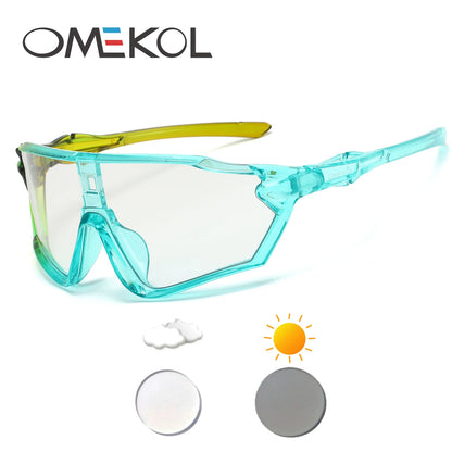 Photochromic Cycling Glasses Sports Bike Sunglasses Men Women Mtb Bicycle Eyewear Baseball Softball Sun Glasses
