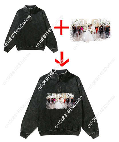 Deltarune Spamton Undertale Retro Sweatshirt Man Woman Teenager Vintage Pullover Half Zipper Sweat Shirt Custom Sleeved Tshirt