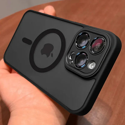 Magnetic Luxury Matte Translucent Armor Shockproof Case For iPhone 17 11 12 13 14 15 16 Pro Max Magsafe Wireless Charge Cover