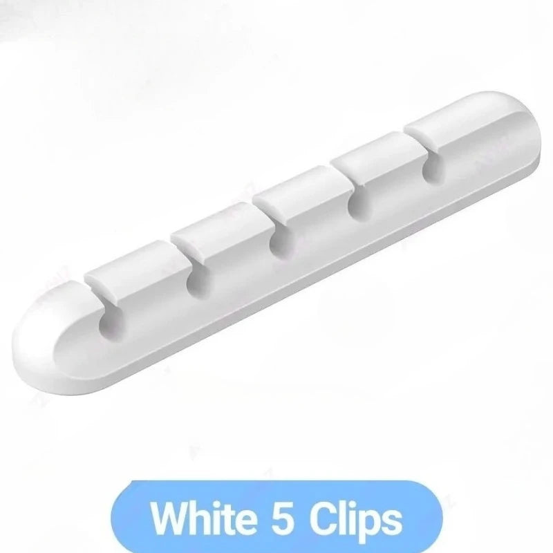 Wholesale Clips Cable Holder for MouseHeadphone Wire Organizer Cable Organizer Silicone USB Cable Winder Desktop Tidy Management