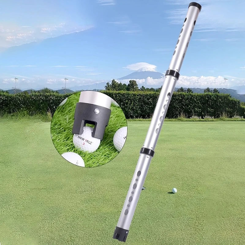 Detachable Golf Pickup Barrel Aluminum Alloy Golf Ball Picker Large Capacity Ball Retrievers Professional Balls Collector Tool