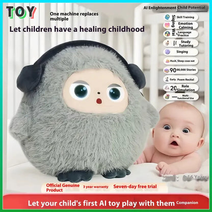 Ai Chat Intelligent Toy Interactive Early Education Companion Robot Voice Music Playing Eye Doll Children'S Gift Electronic Desk