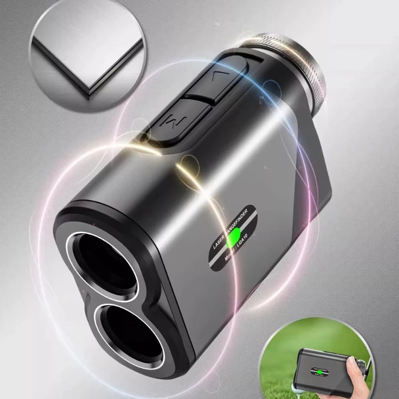Mini Golf Laser Rangefinder Outdoor Portable Golf Rangefinders Long Distance Rangefinders Handheld Metal Sports Equipments