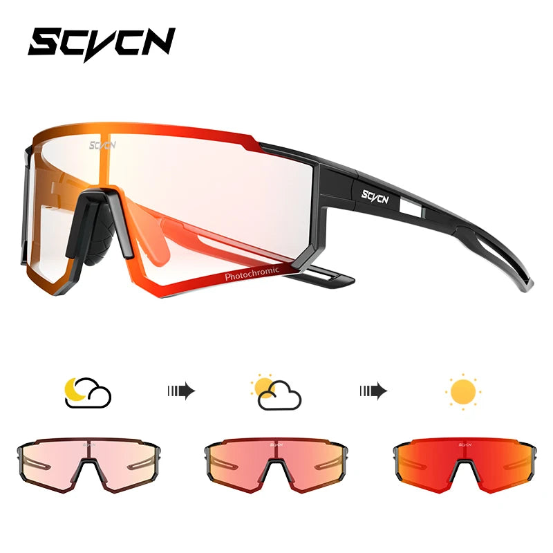SCVCN new Outdoor Cycling Sunglasses Men MTB Bike Glasses  Sports Mountain Climbing fishing Women Bicycle Cycling UV400 Goggles