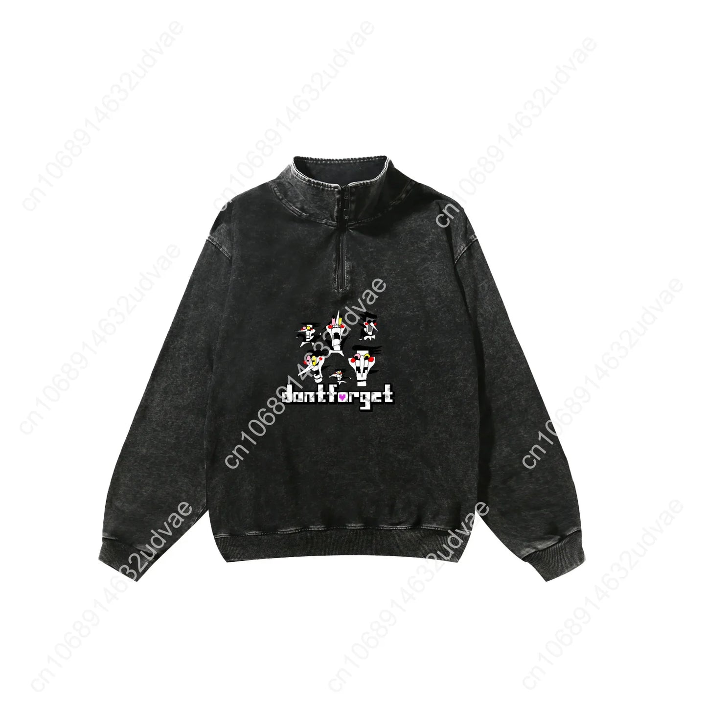 Deltarune Spamton Undertale Retro Sweatshirt Man Woman Teenager Vintage Pullover Half Zipper Sweat Shirt Custom Sleeved Tshirt