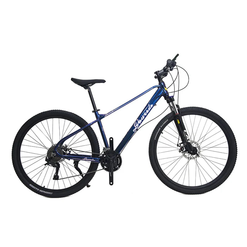 29 inch Aluminum Alloy Mountain Bike 21 Speed with Dual Disc Brakes Front Suspension Suitable for Off Road and Mountain Terrain