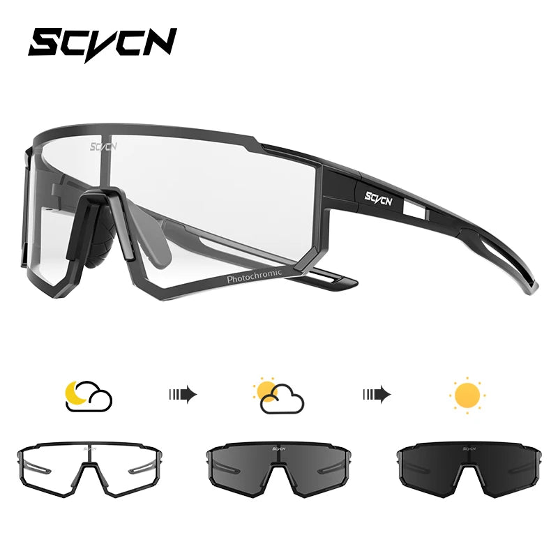 SCVCN new Outdoor Cycling Sunglasses Men MTB Bike Glasses  Sports Mountain Climbing fishing Women Bicycle Cycling UV400 Goggles