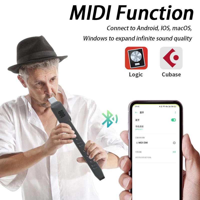 Mini Electronic Saxophone Midi Bluetooth Electric Blow Pipe Elderly People Beginner Electronic Wind Instrument Digital Saxophone