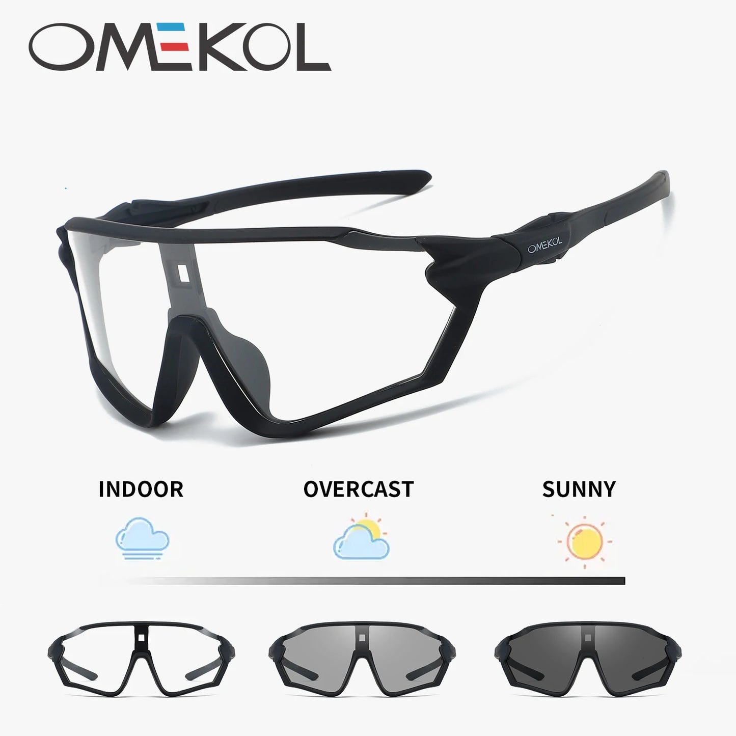 Photochromic Cycling Glasses Sports Bike Sunglasses Men Women Mtb Bicycle Eyewear Baseball Softball Sun Glasses