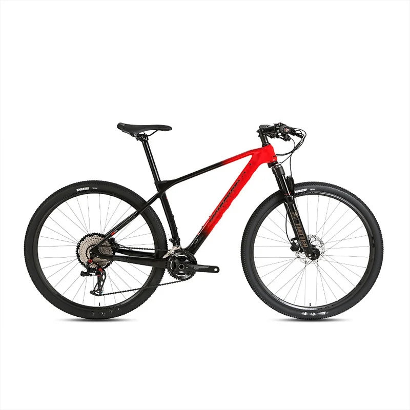 Advanced Ultra-Lightweight 29-Inch Mountain Bike With Carbon Fiber Body 21-Speed Gears Double V Brake System for Adults