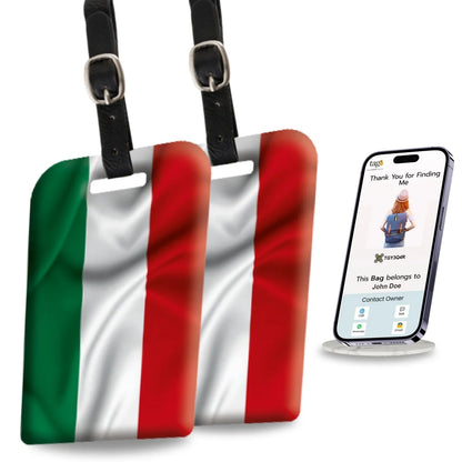 Smart Bag Security Tag -  Hungary Flag [Pack 2]