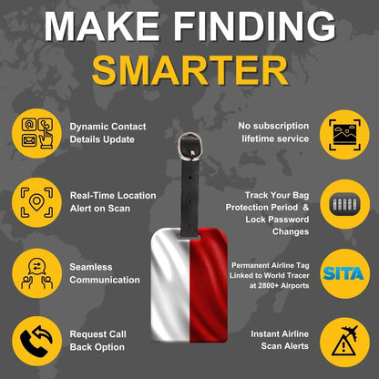 Smart Bag Security Tag - Monaco [Pack 2]